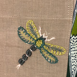 Dragonfly Embroidered Men's Shirt - Green
