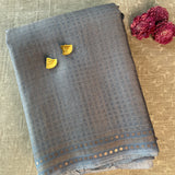 Metallic zari striped organza saree
