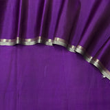 Kalpataru Floral Kalamkari Silk Saree - Violet and Grey