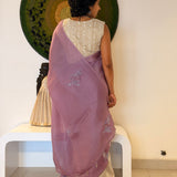 Mishrita Embroidered Colour Block Organza Saree