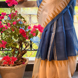 Nisha Geometric Organza Saree - Blue