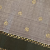 Vera Twin Border Kanchipuram Silk Saree - Grey