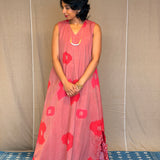 Elements Poppy Cutwork Ikat Dress - Petal