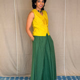 Elements Prairie Flared Striped Pants - Grass