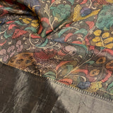 Sameeksha organza kalamkari saree
