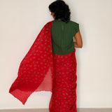 Fiza Petal Chiffon Saree - Rose