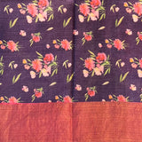 Maya digital floral tussar saree