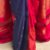 Ranya Vanasingaram Pallu Kanchi Silk Saree - Navy