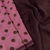 Retro polka chiffon saree