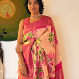 Mila Peach Sorbet Kanchipuram Silk Saree