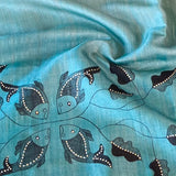 Ombre tussar handpainted saree