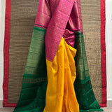 Ranya tricolour kanchipuram silk saree