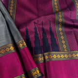 Kimaya plain rudraksh border silk saree