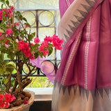 Nisha Geometric Organza Saree - Mauve