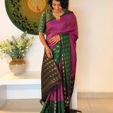 Mila Foliage Kamadhenu Kanchipuram Silk Saree