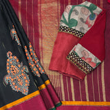Mila Ajrakh Noir Kanchipuram Silk Saree