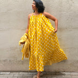 Zephyr Polka Pop Dress - Yellow