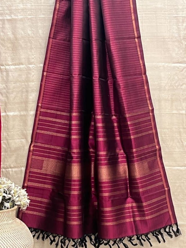 Alani striped Kanchi silk dupatta