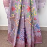 Ponduru Khadi Handwoven Saree - Lavender