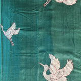 Tussar applique saree