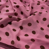 Retro polka chiffon saree