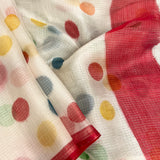 Retro polka dotted silk kota saree