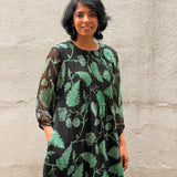 Pleated Chiffon Dress