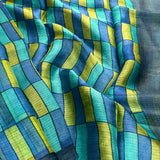 Turquoise Silk Kota Saree