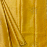 Tussar mukaish work saree