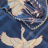 Tussar applique saree