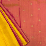 Vera Colour Blocked Kolam Kanchi Silk Saree - Yellow