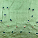 Tussar multicoloured hand embroidered blouse piece