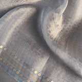 Metallic zari striped organza saree