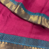 Mishrita thistle blue organza saree
