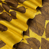 Veena Sacred Fig Tussar Saree - Mustard and Brown