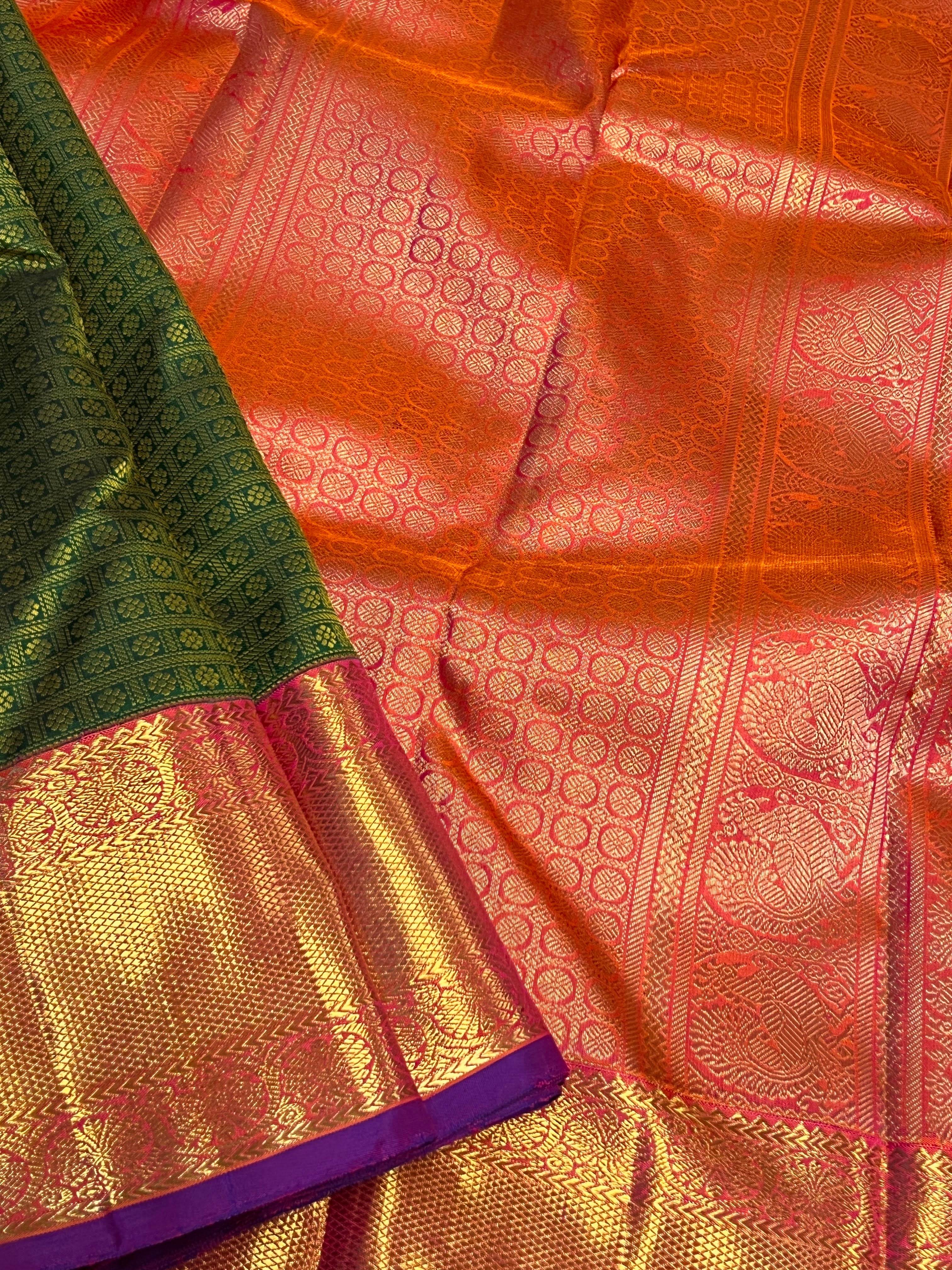 Sumangala rudraksh bridal Kanchipuram silk saree