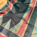 Kimaya peacock border silk saree