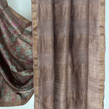Maya Apple Blossom Tussar Saree - Mocha