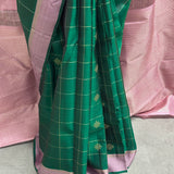 Charita Dual motif Kanchipuram Silk Saree - Green