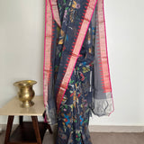 Ponduru Khadi Handwoven Saree - Grey