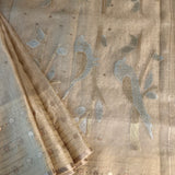 Metallic handwoven organza saree