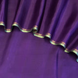 Kalpataru Floral Kalamkari Silk Saree - Violet and Green