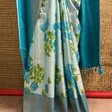 Mila Blue Gelato Kanchipuram Silk Saree