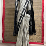 Handloom Ikat Silk Saree - Beige