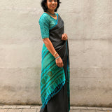 Kalpataru Floral Hand Painted Kalamkari Silk Saree