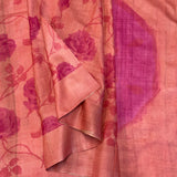 Veena Wallflower Tussar Saree - Pink