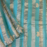 Organza pitai work saree