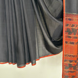 Kalpataru Floral Kalamkari Silk Saree - Terracotta