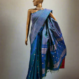 Ranya shoulder brocade kanchi silk saree