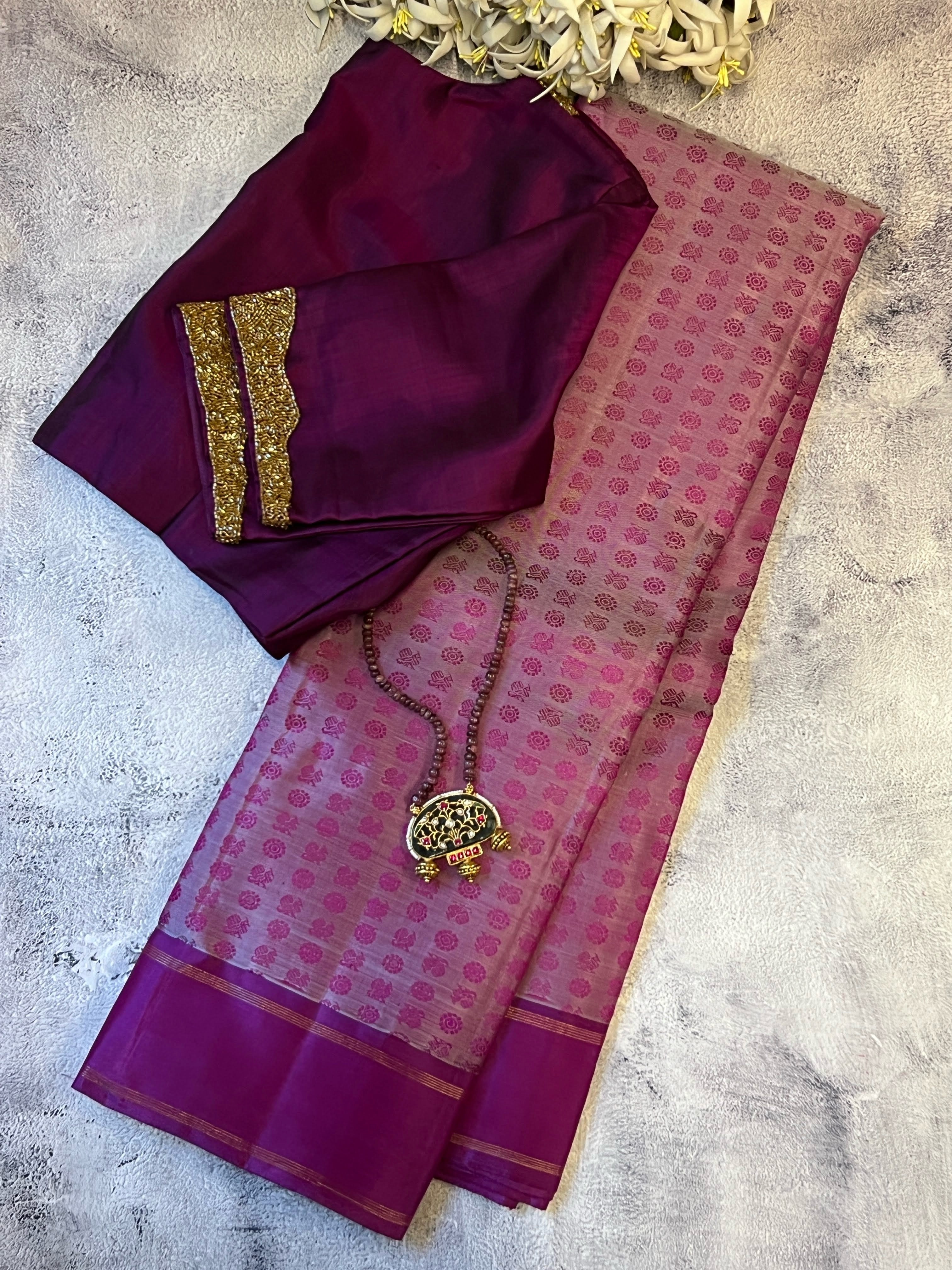 Tejasvi mayil chakram Kanchipuram silk saree